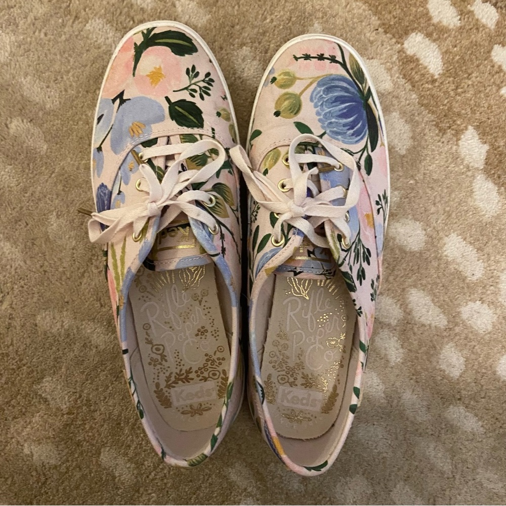 Light pink Rifle Paper Co. Keds 🤍 7 🤍 Used condition